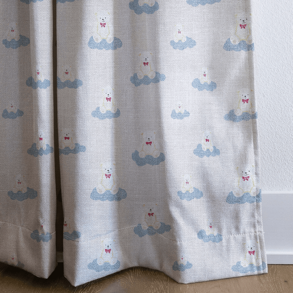 Cloud Teddys - Curtain Panel - The Drapery