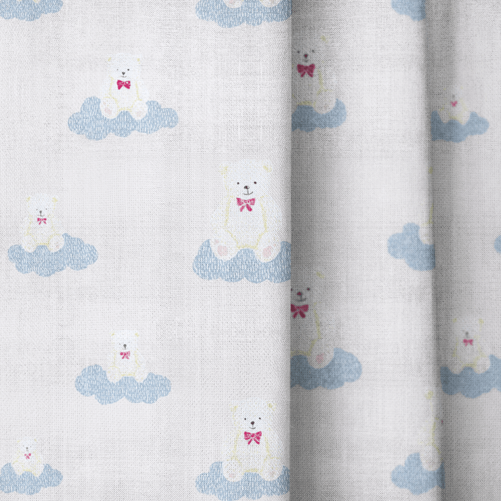 Cloud Teddys - Curtain Panel - The Drapery