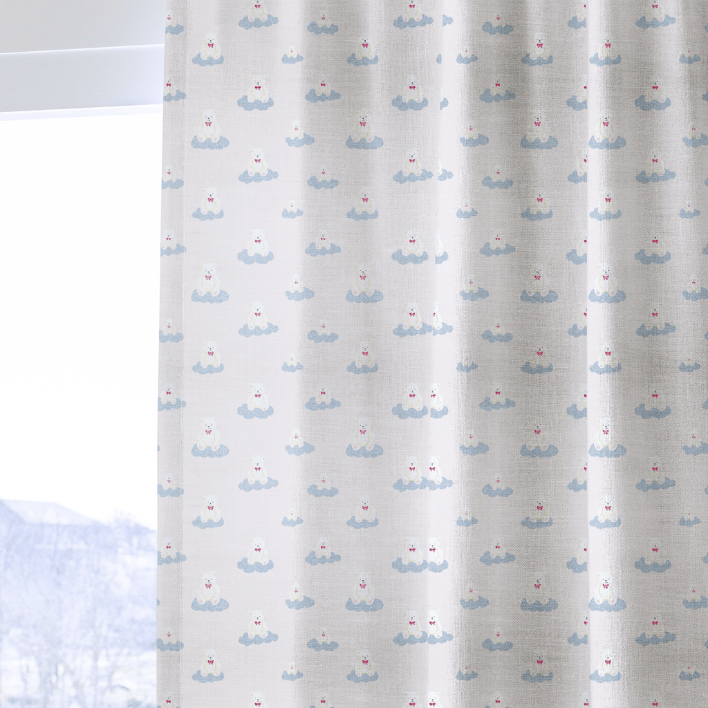 Cloud Teddys - Curtain Panel - The Drapery