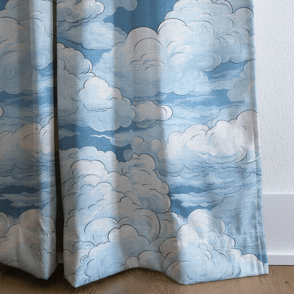 Cloudy Sketch - Curtain Panel - The Drapery
