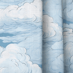 Cloudy Sketch - Curtain Panel - The Drapery