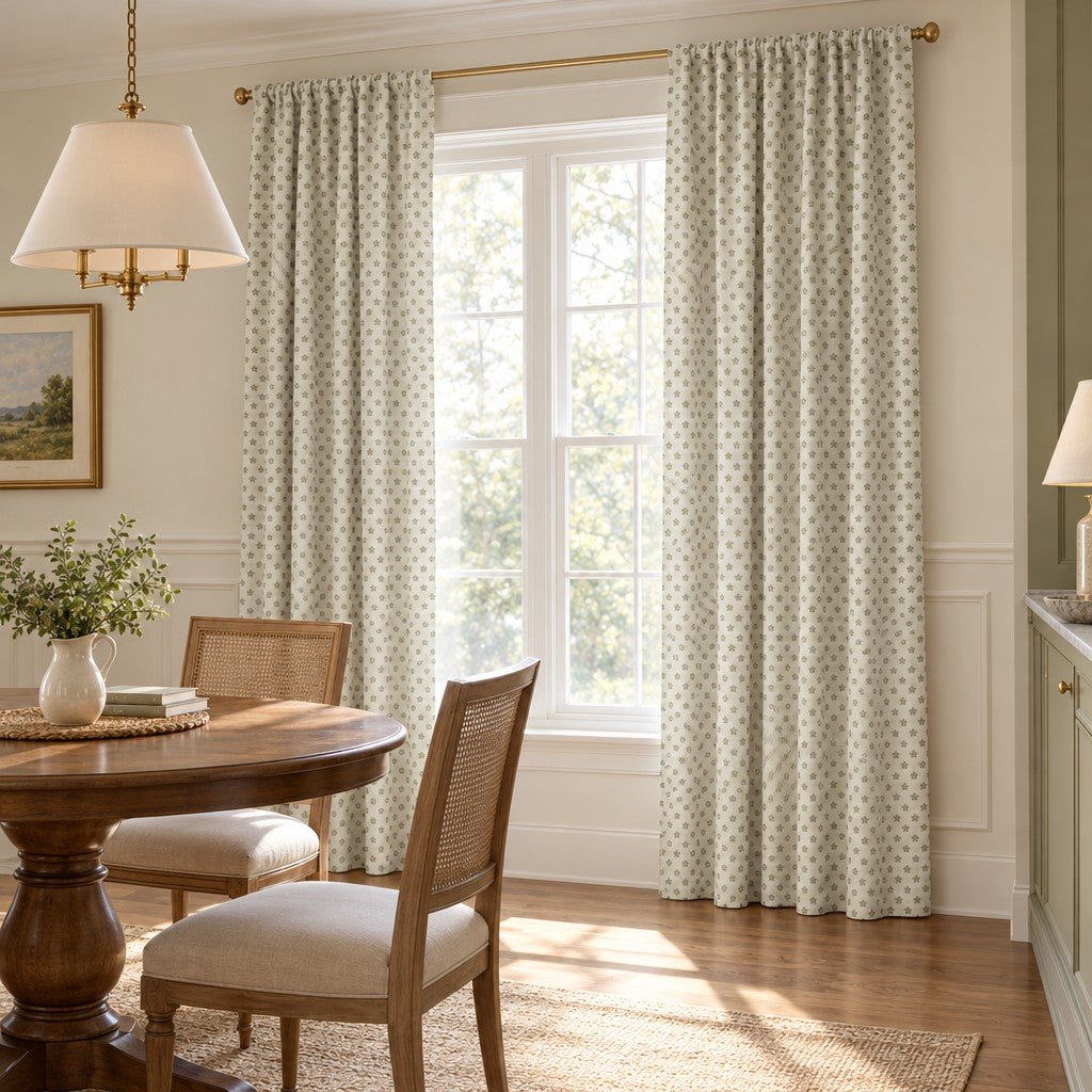 Clover Ditsy Bloom - Curtain Panel - The Drapery
