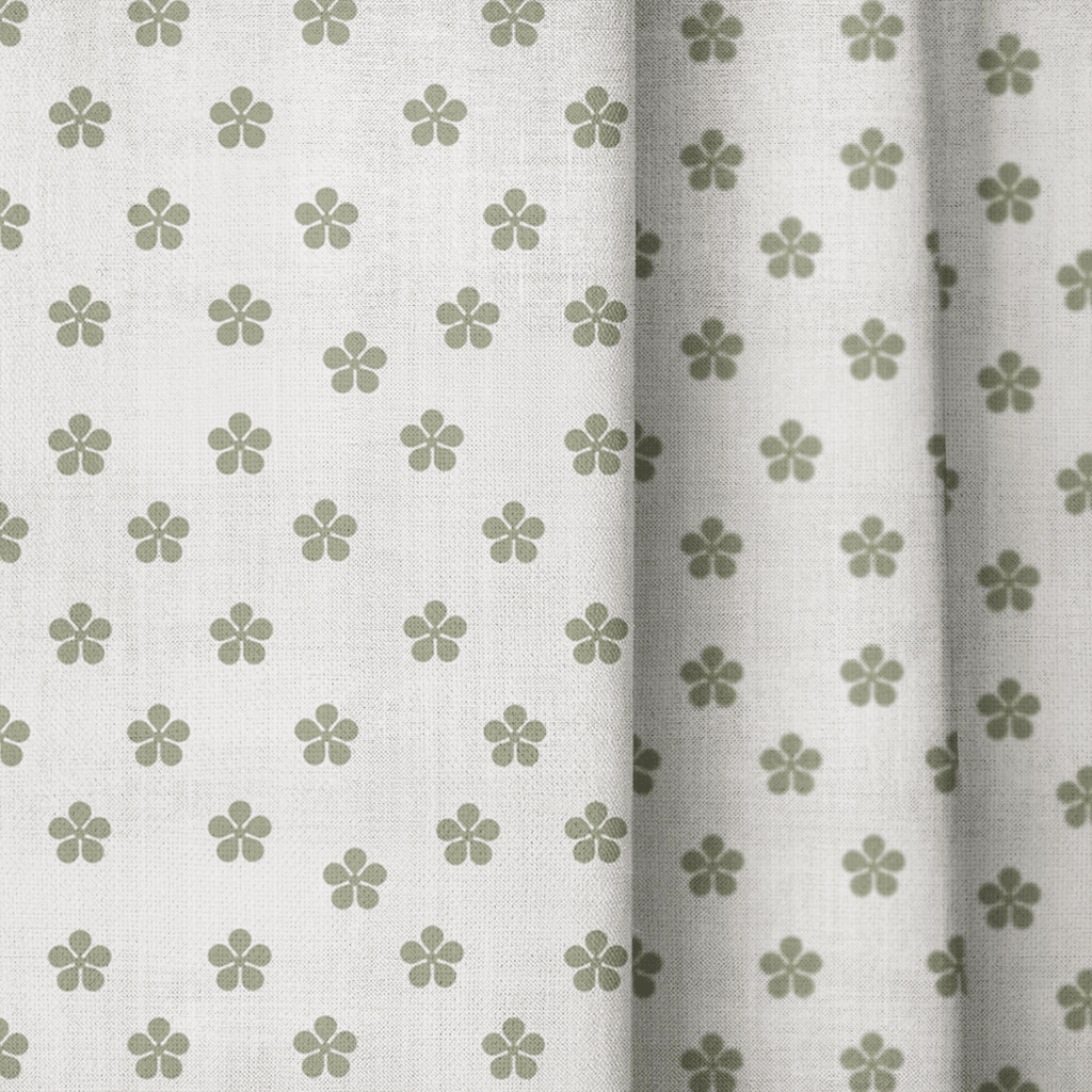 Clover Ditsy Bloom - Curtain Panel - The Drapery