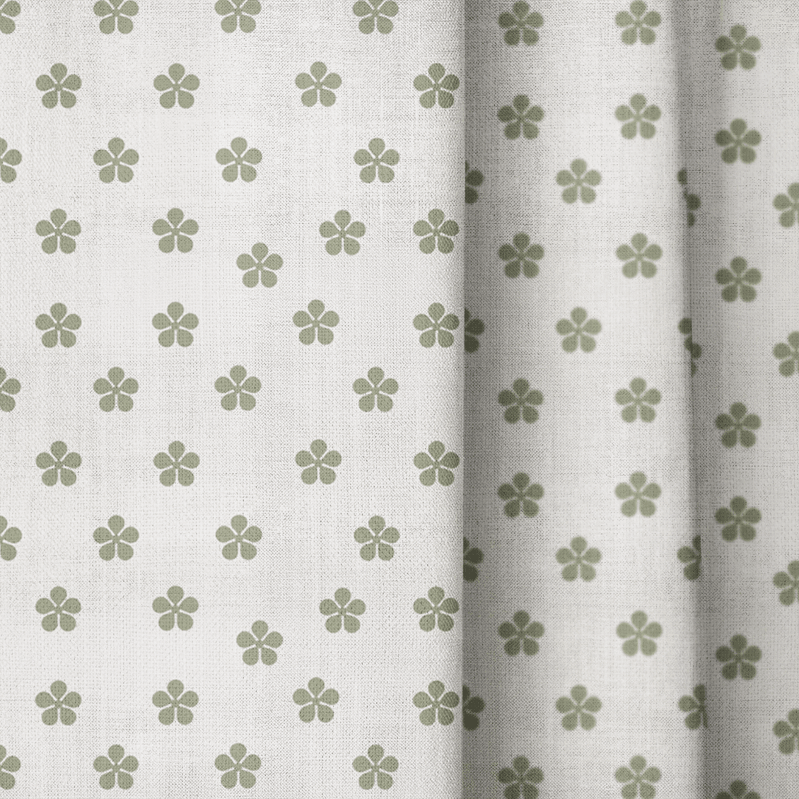 Clover Ditsy Bloom - Curtain Panel - The Drapery
