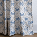Coastal Grid - Curtain Panel - The Drapery