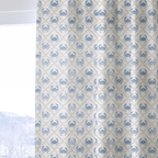 Coastal Grid - Curtain Panel - The Drapery