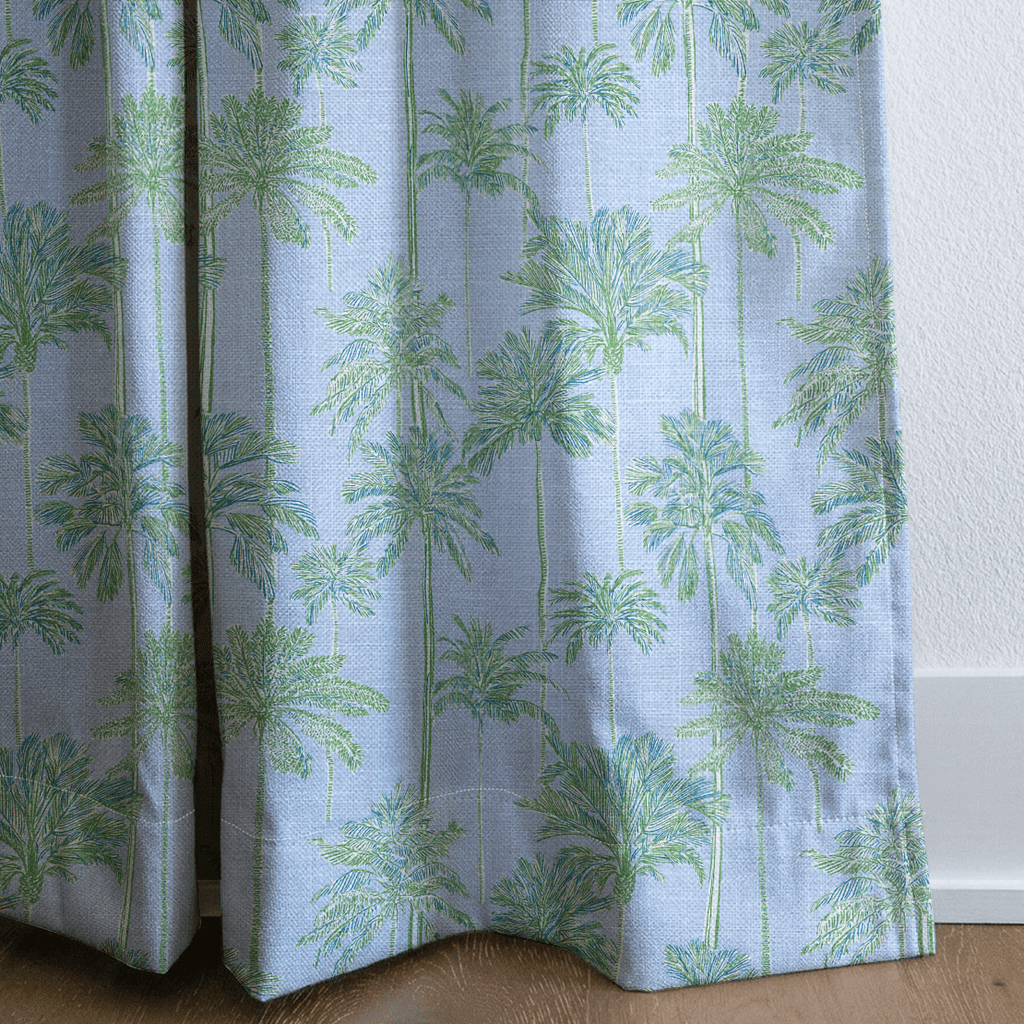Coastal Palms - Curtain Panel - The Drapery