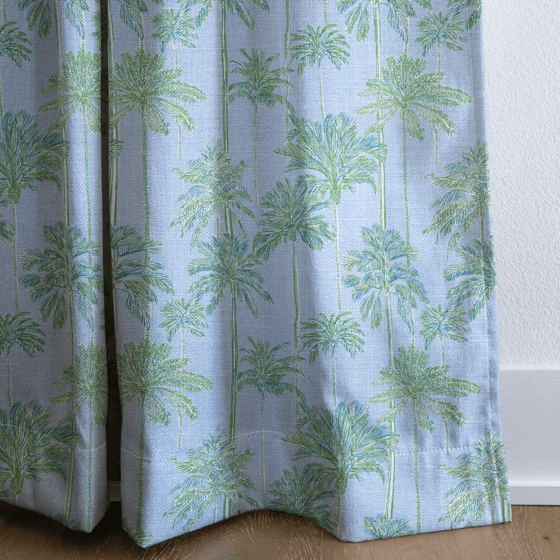 Coastal Palms - Curtain Panel - The Drapery