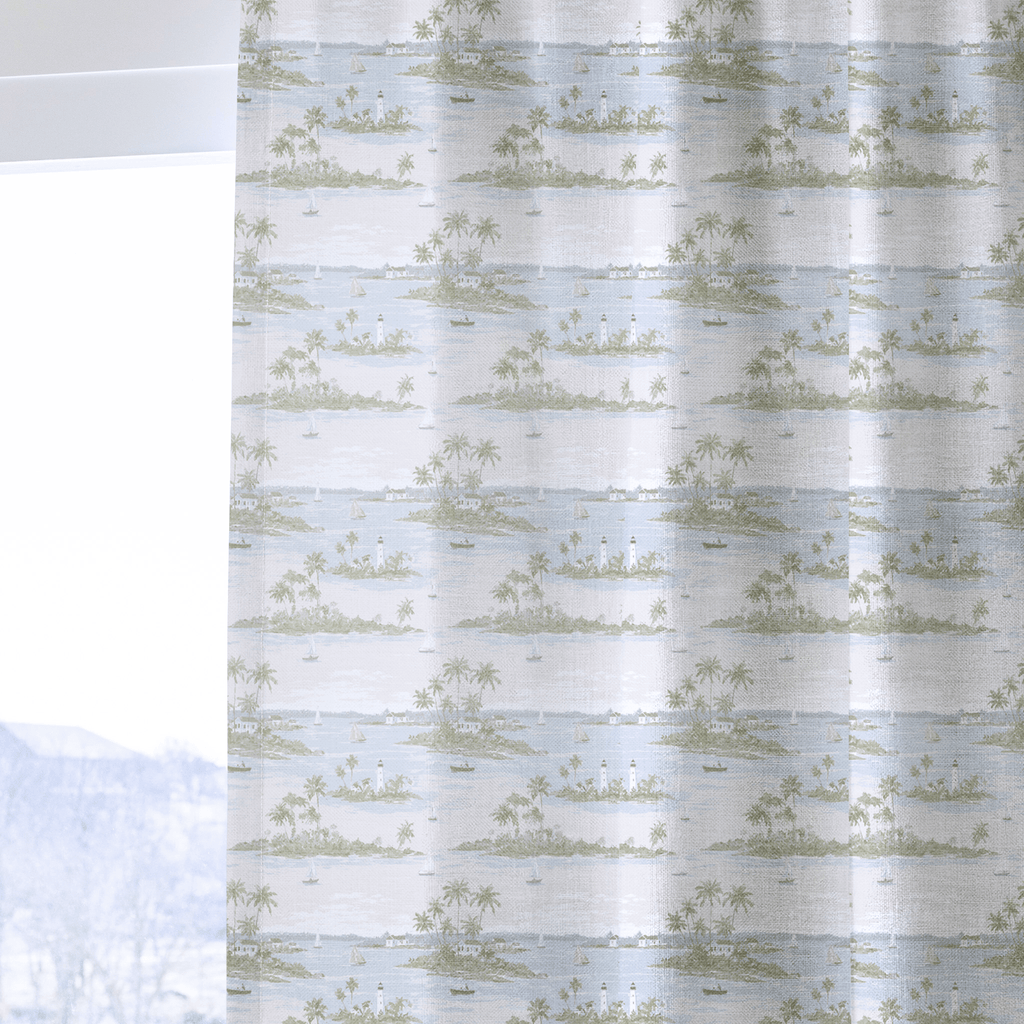Coastal Scene - Curtain Panel - The Drapery
