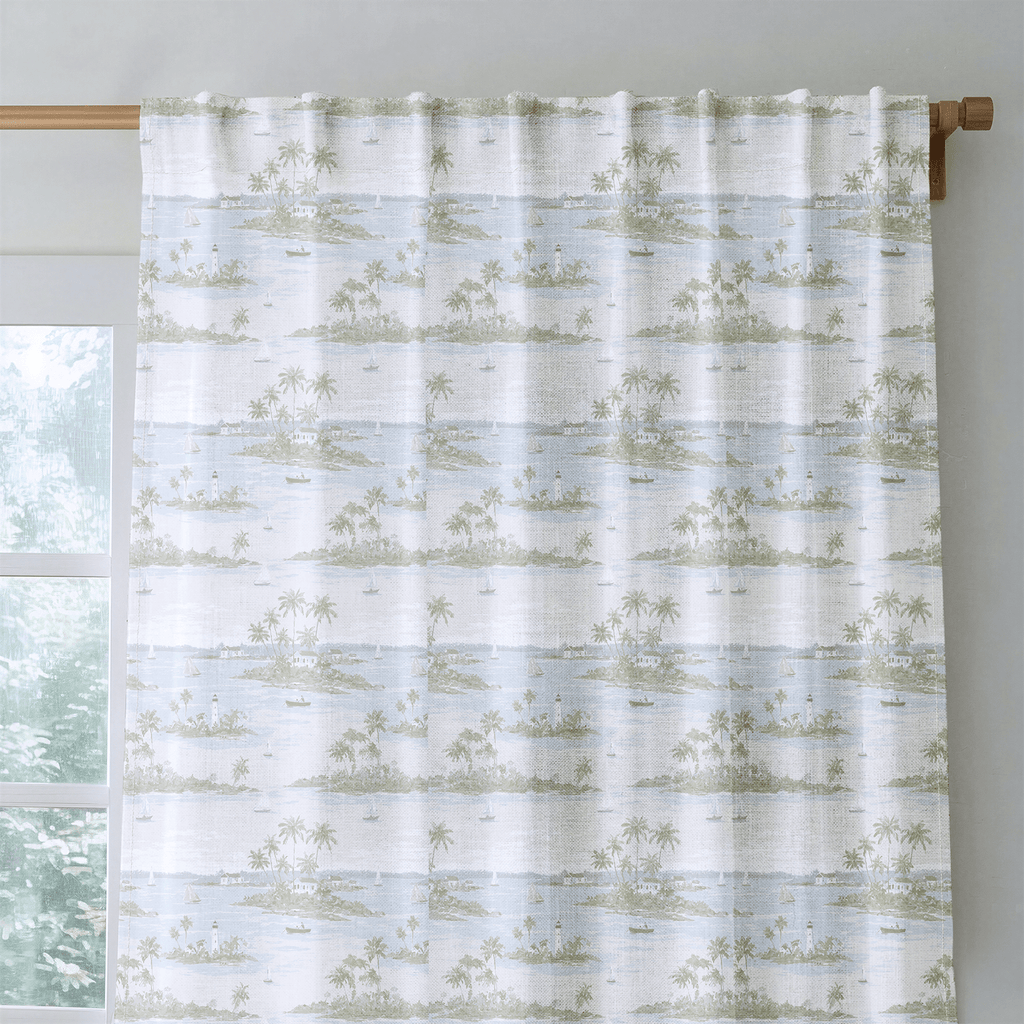 Coastal Scene - Curtain Panel - The Drapery