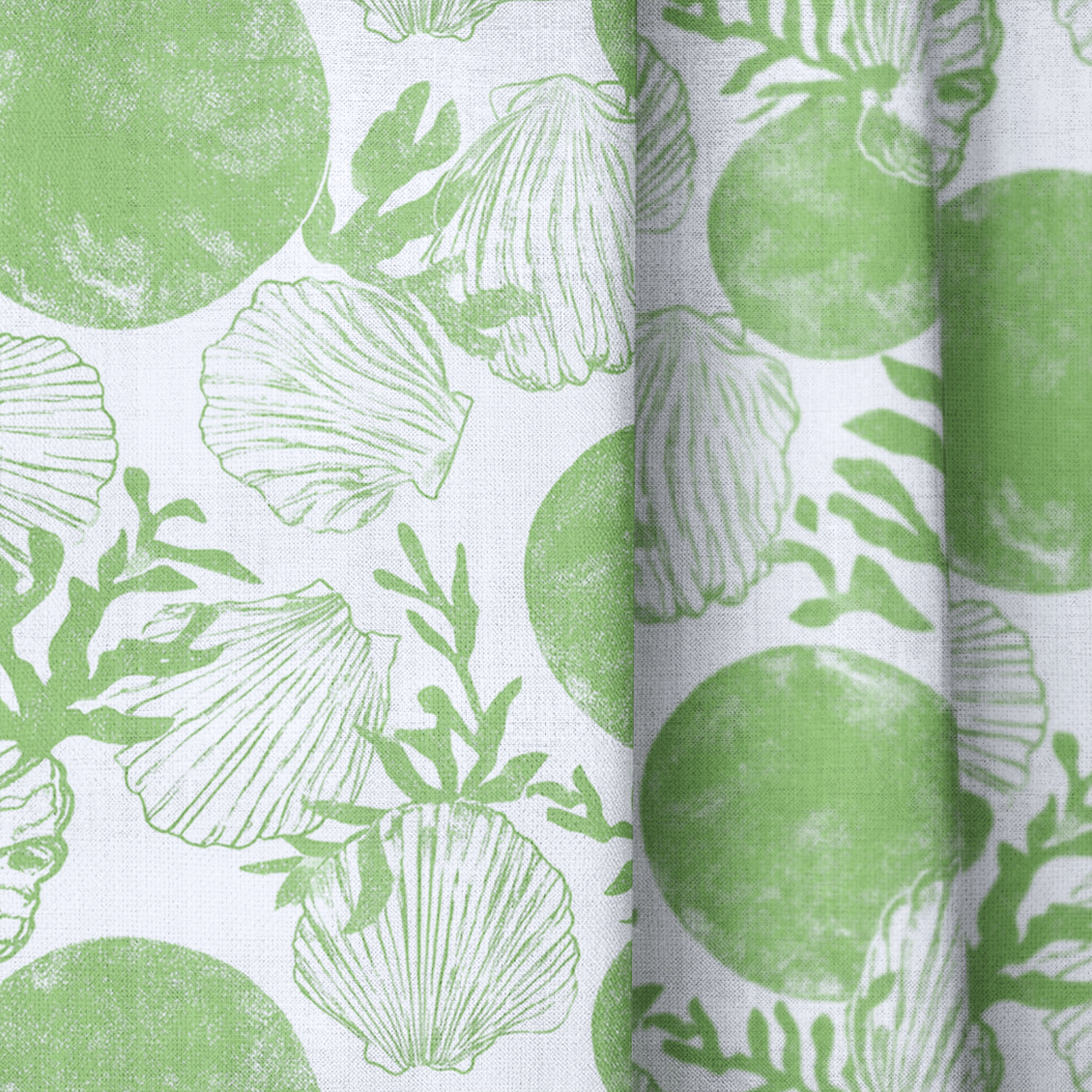 Coastal Shell - Curtain Panel - The Drapery