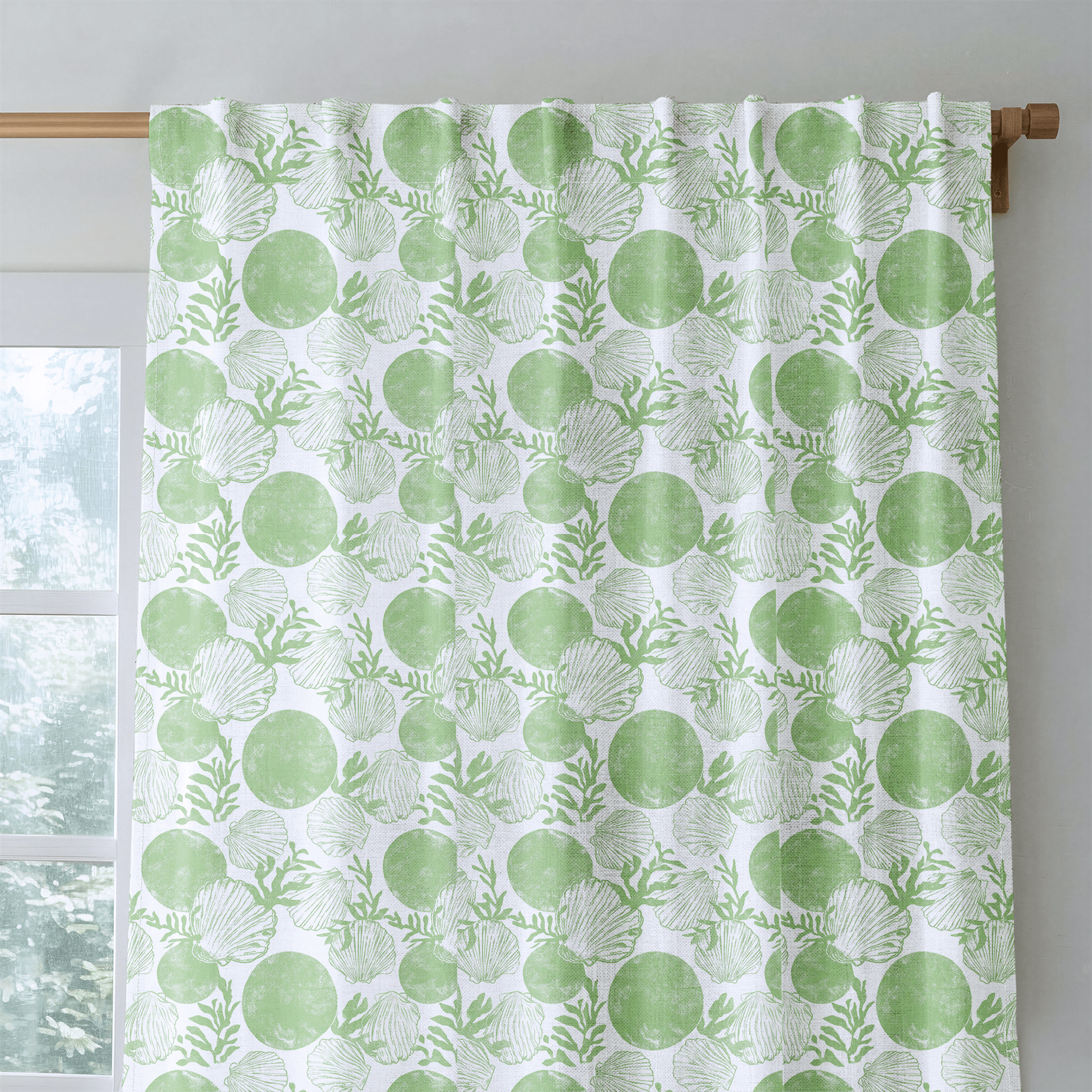 Coastal Shell - Curtain Panel - The Drapery