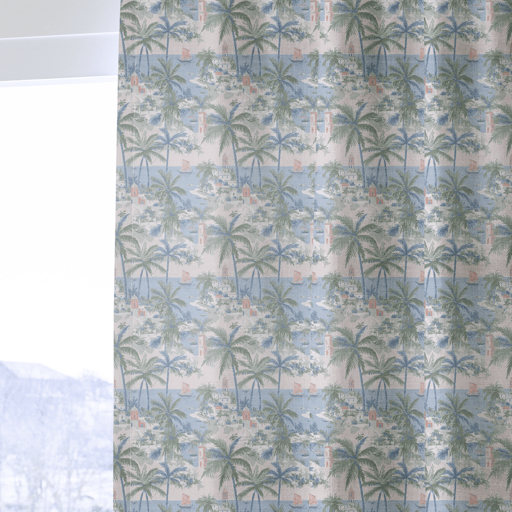 Coastal Town - Curtain Panel - The Drapery