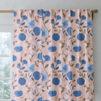 Cobalt Flora - Curtain Panel - The Drapery