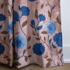 Cobalt Flora - Curtain Panel - The Drapery