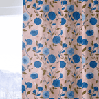 Cobalt Flora - Curtain Panel - The Drapery