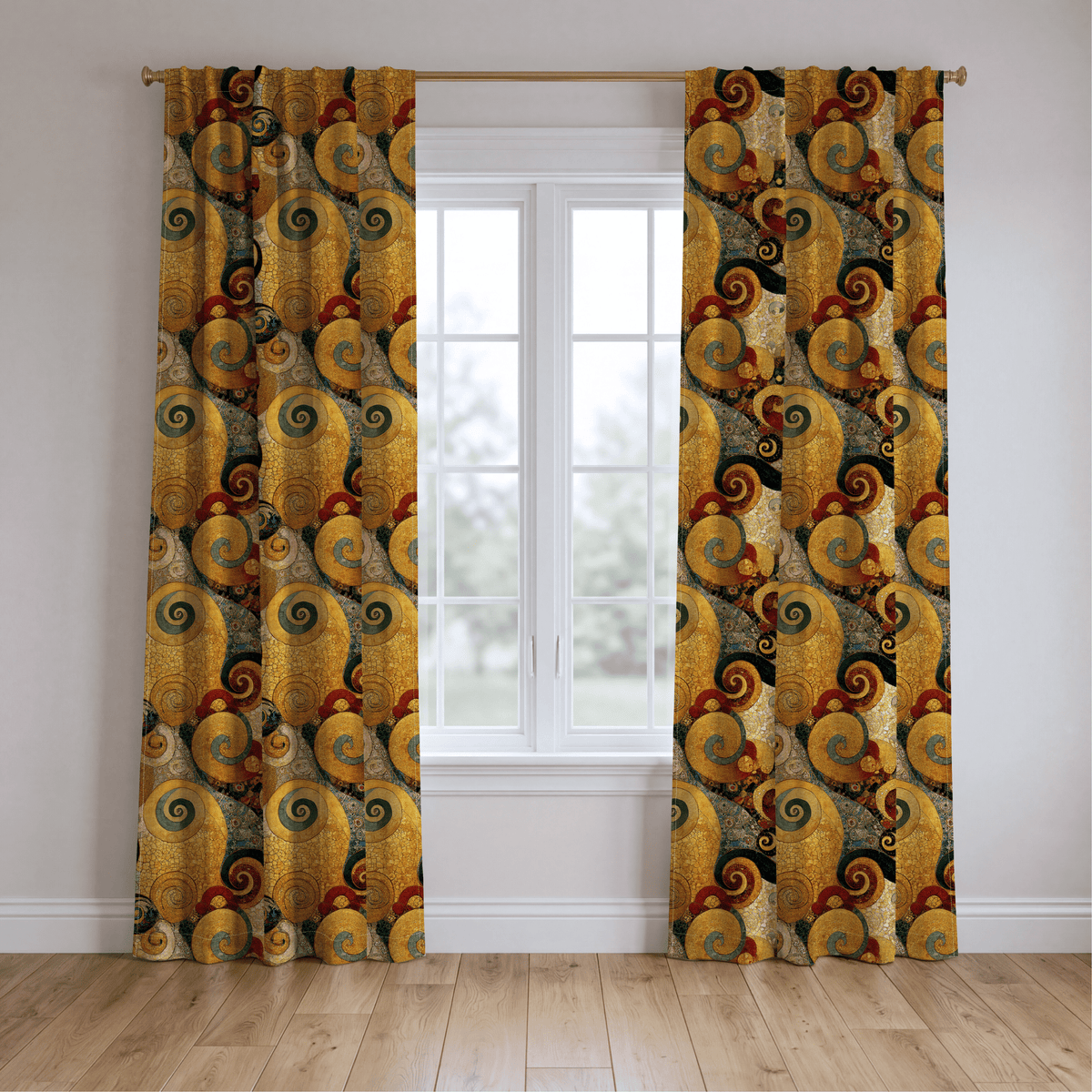 Cobblestone Swirls - Curtain Panel - The Drapery