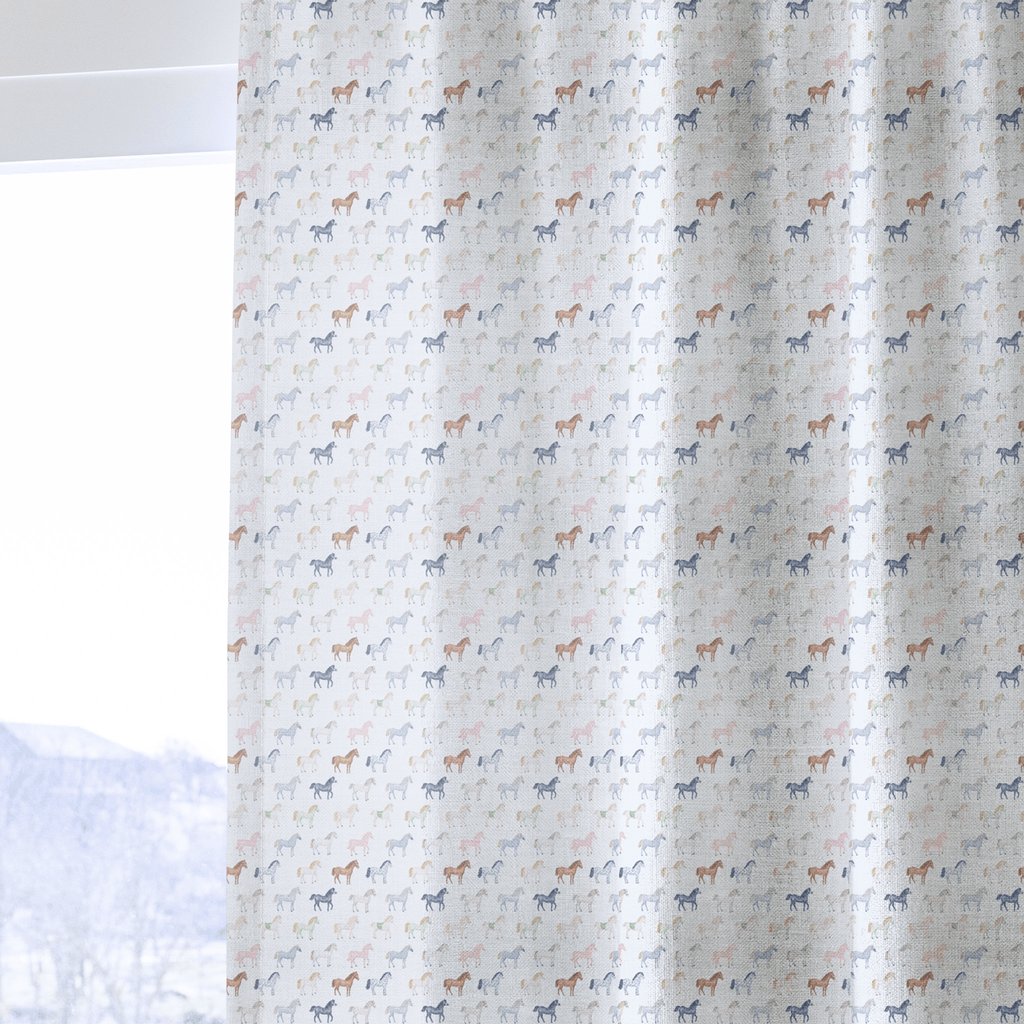 Colorful Horses - Curtain Panel - The Drapery