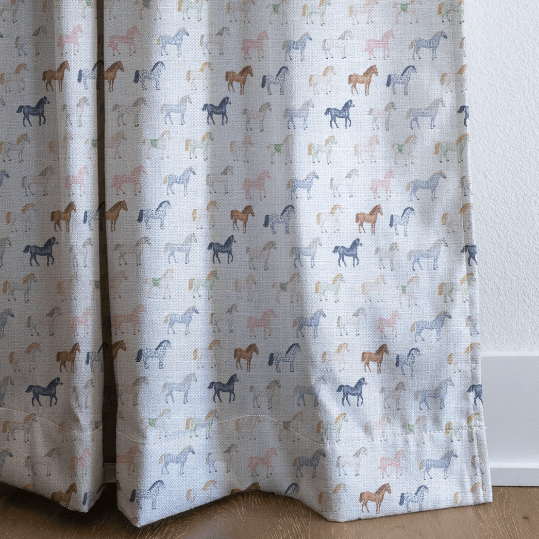 Colorful Horses - Curtain Panel - The Drapery