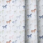 Colorful Horses - Curtain Panel - The Drapery