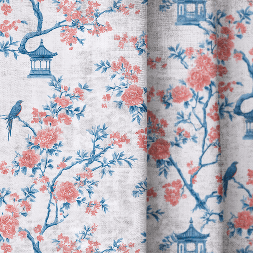 Coral Gardens - Curtain Panel - The Drapery