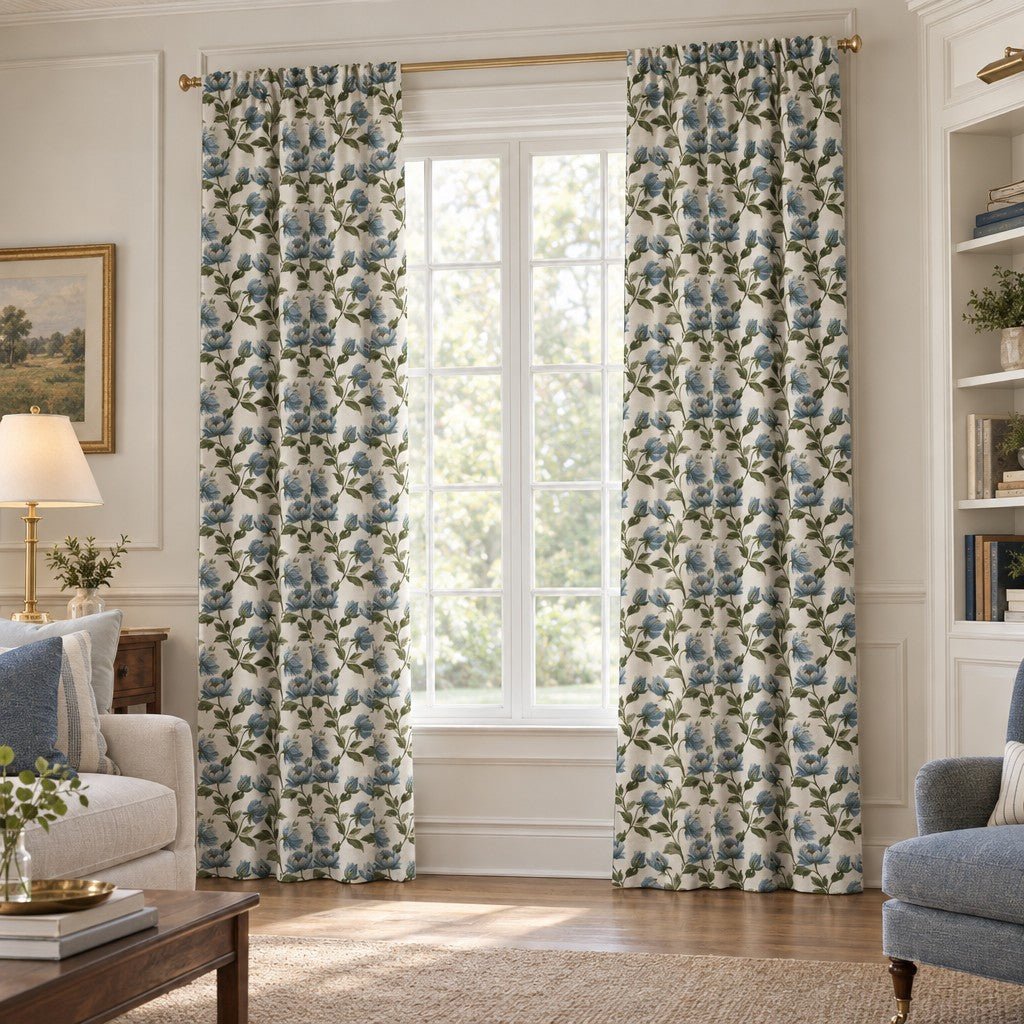 Cornelia Peony - Curtain Panel - The Drapery