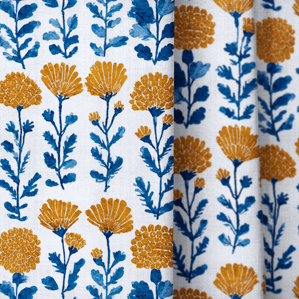 Cosette Blooms - Curtain Panel - The Drapery
