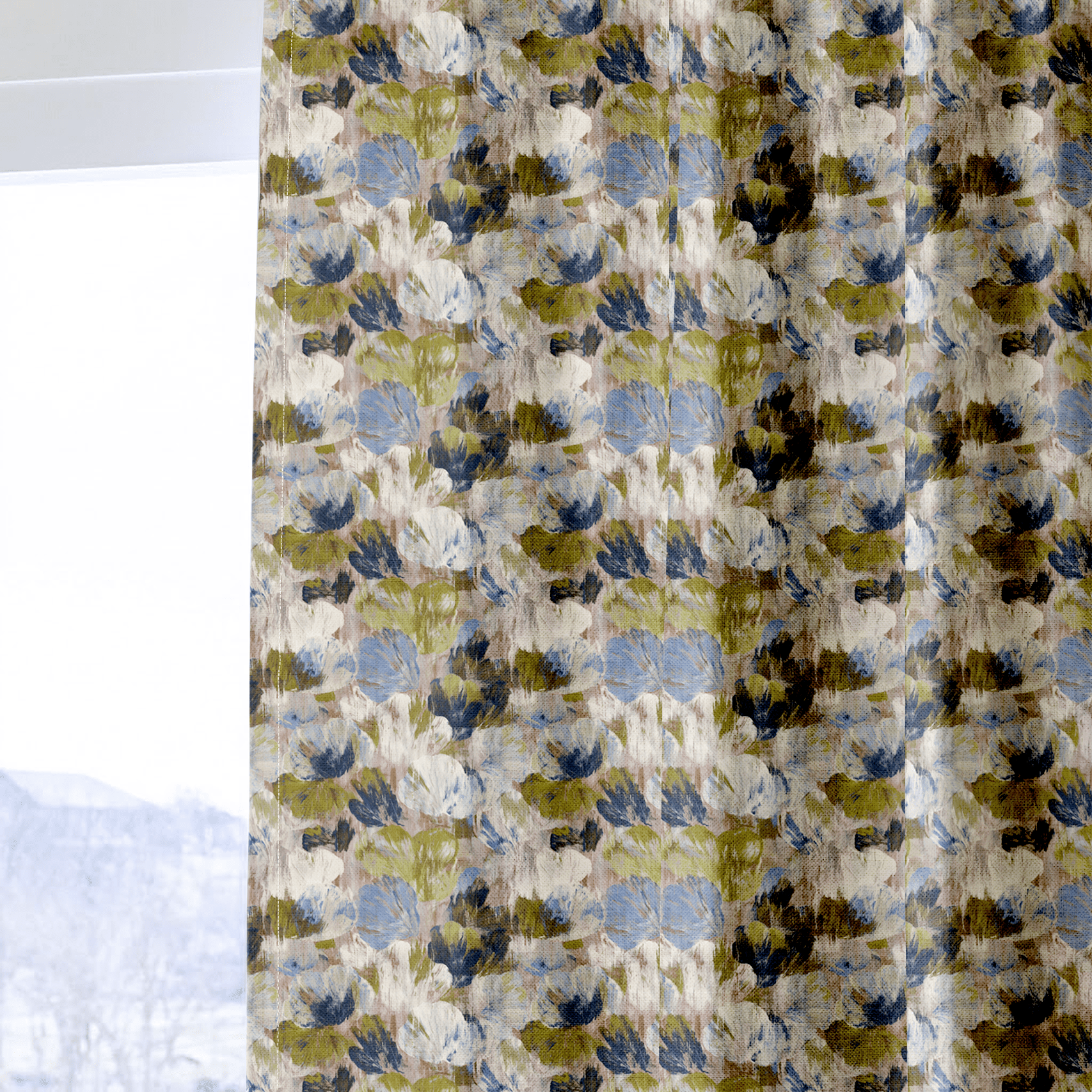 Cottage Abstract - Curtain Panel - The Drapery