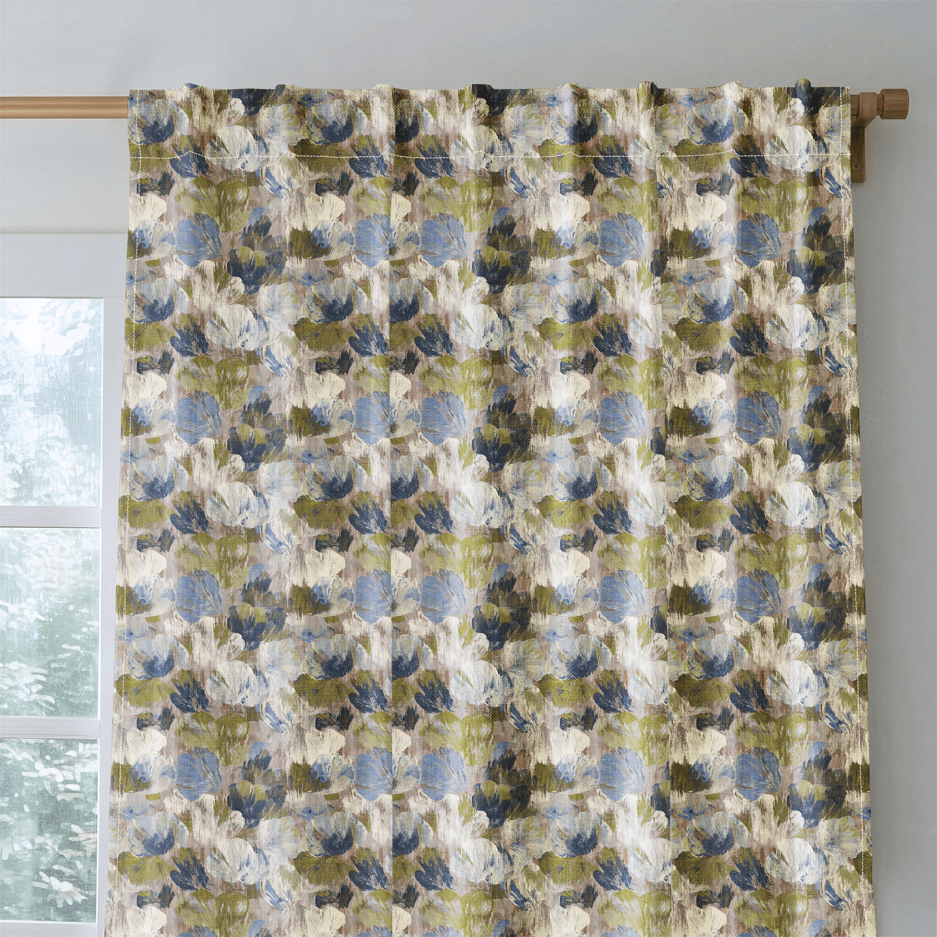 Cottage Abstract - Curtain Panel - The Drapery