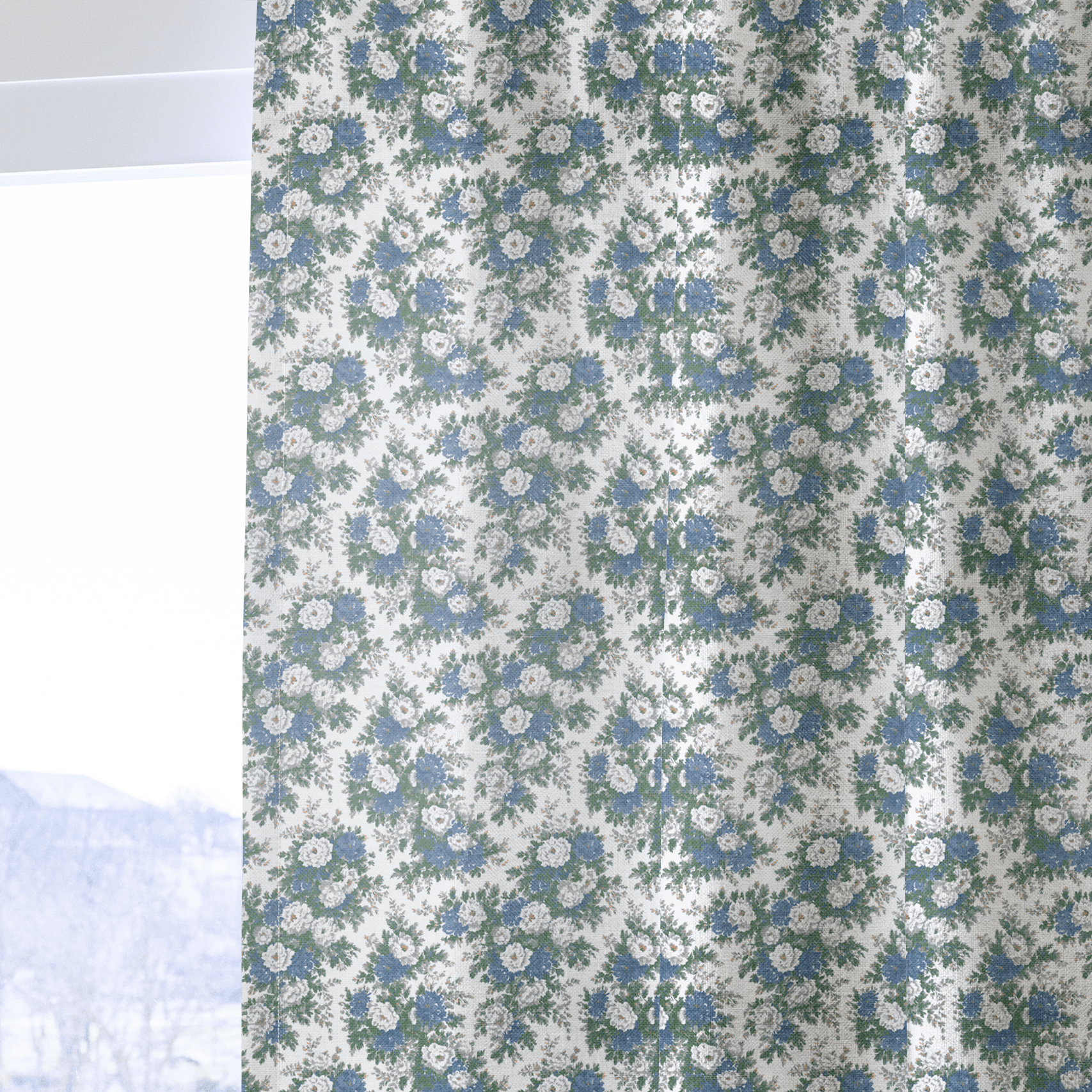 Cottage Flower - Curtain Panel - The Drapery