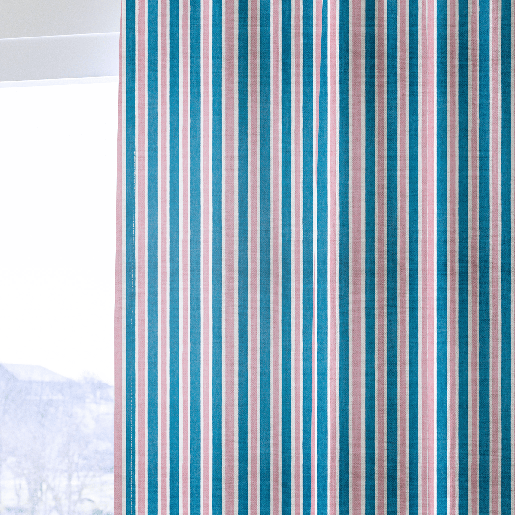 Cotton Candy Stripes - Curtain Panel - The Drapery