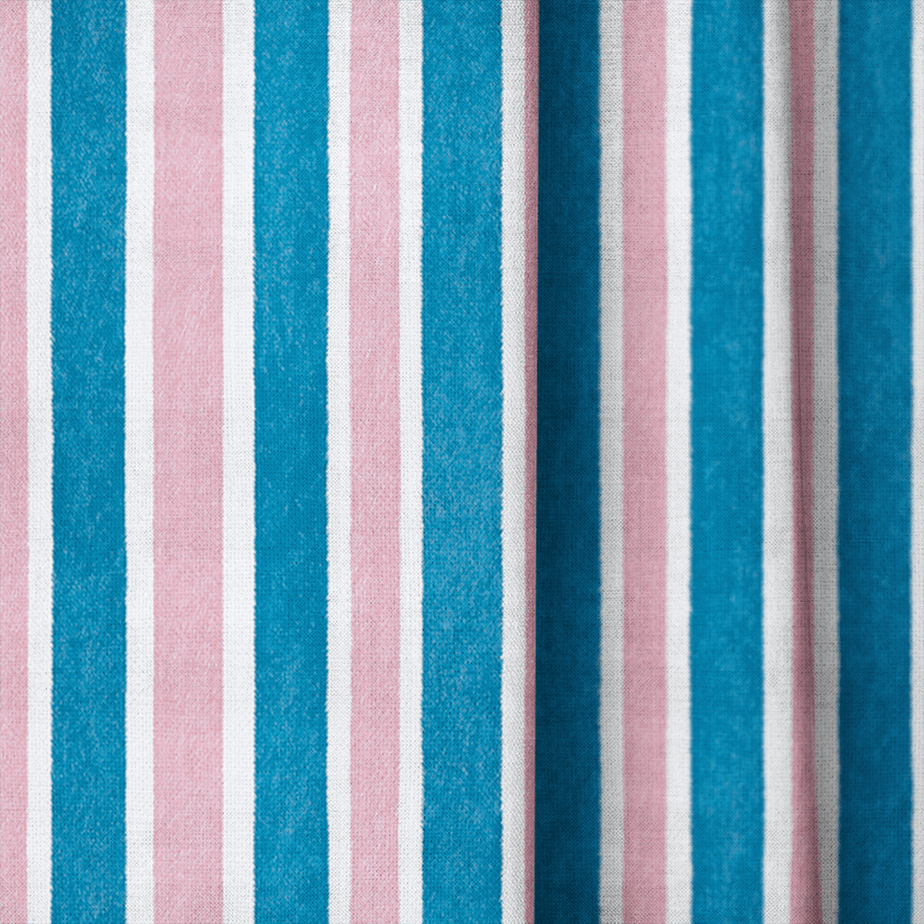 Cotton Candy Stripes - Curtain Panel - The Drapery