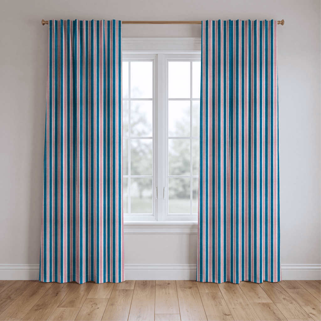 Cotton Candy Stripes - Curtain Panel - The Drapery