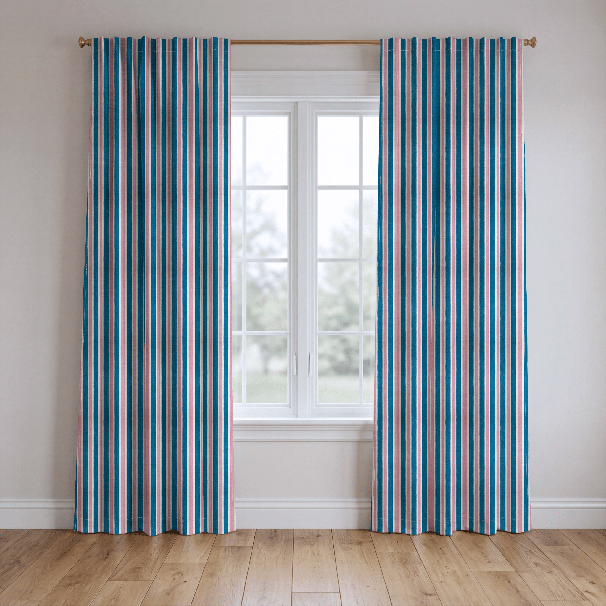 Cotton Candy Stripes - Curtain Panel - The Drapery