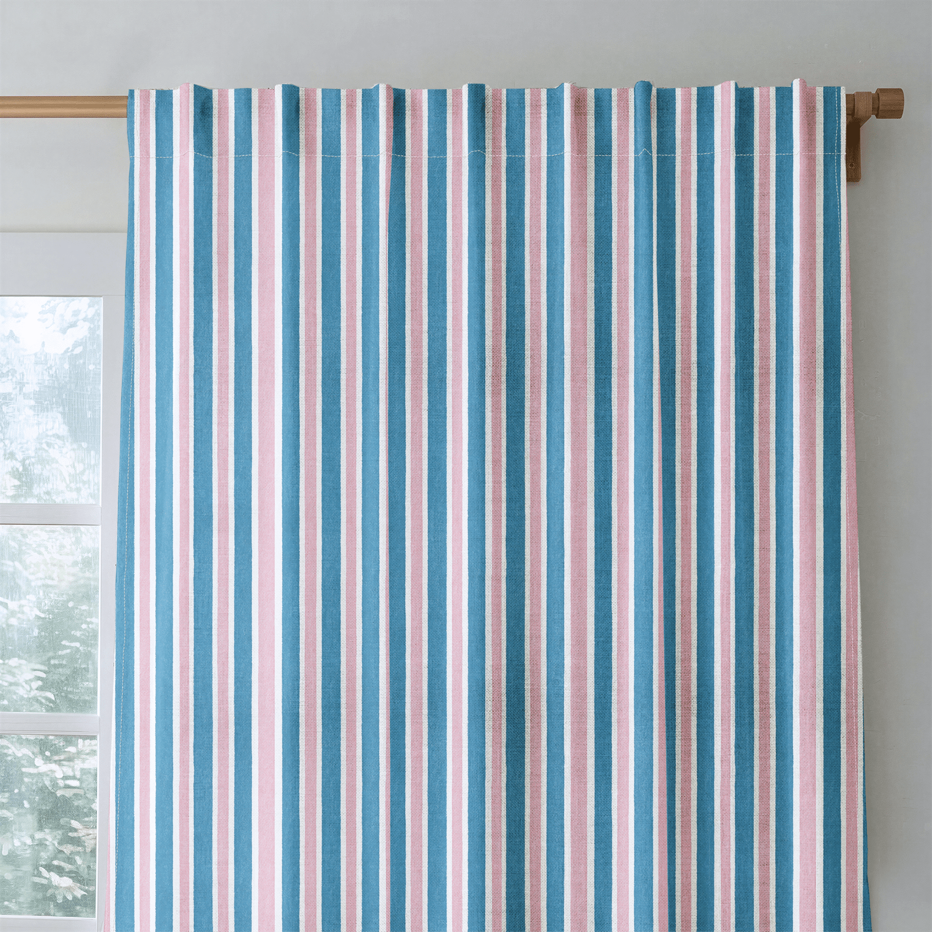 Cotton Candy Stripes - Curtain Panel - The Drapery