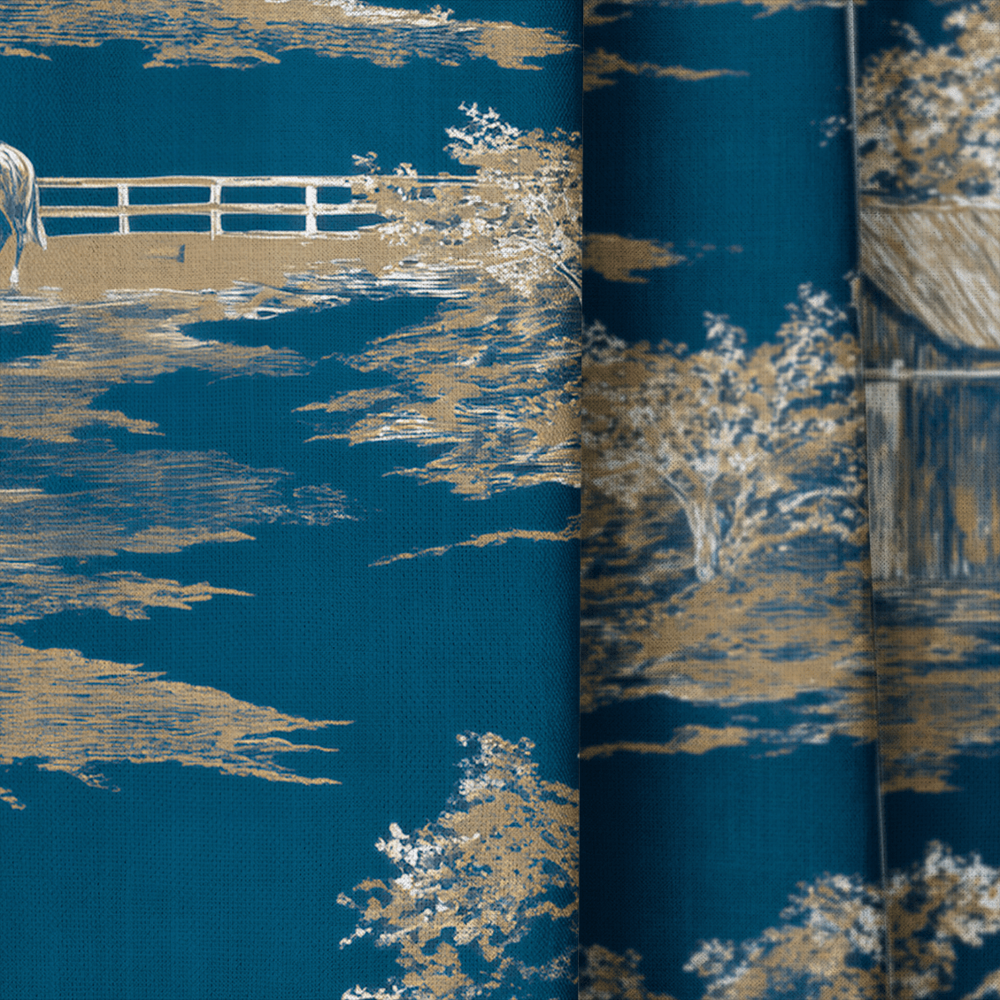 Countryside Toile - Curtain Panel - The Drapery