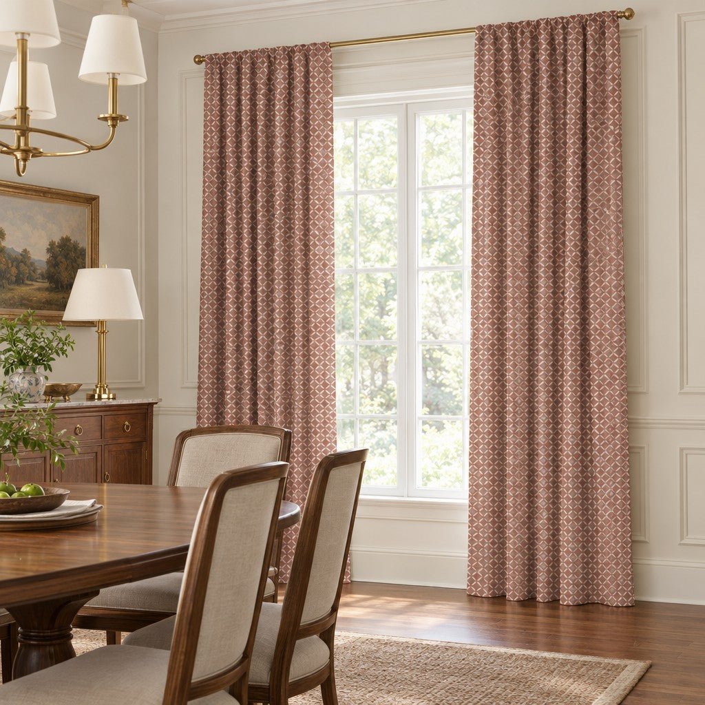 Courts in Terracotta - Curtain Panel - The Drapery