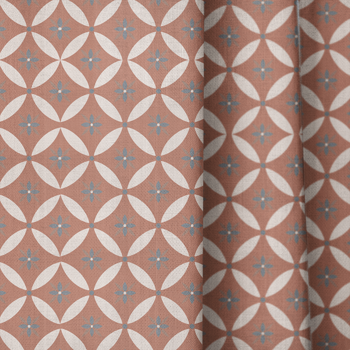 Courts in Terracotta - Curtain Panel - The Drapery
