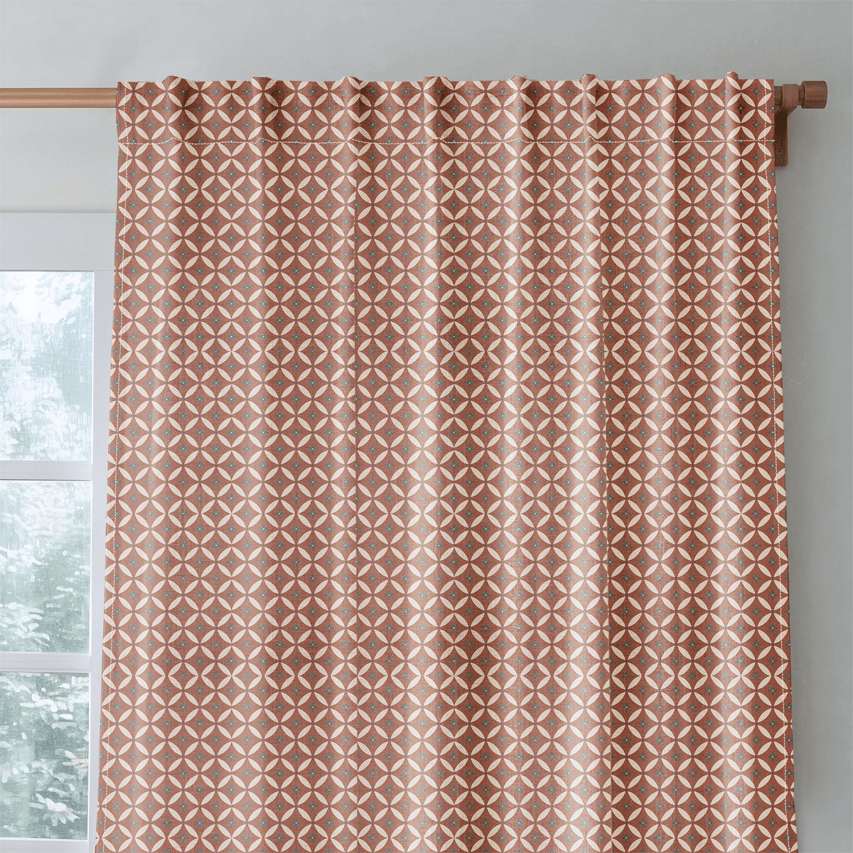 Courts in Terracotta - Curtain Panel - The Drapery