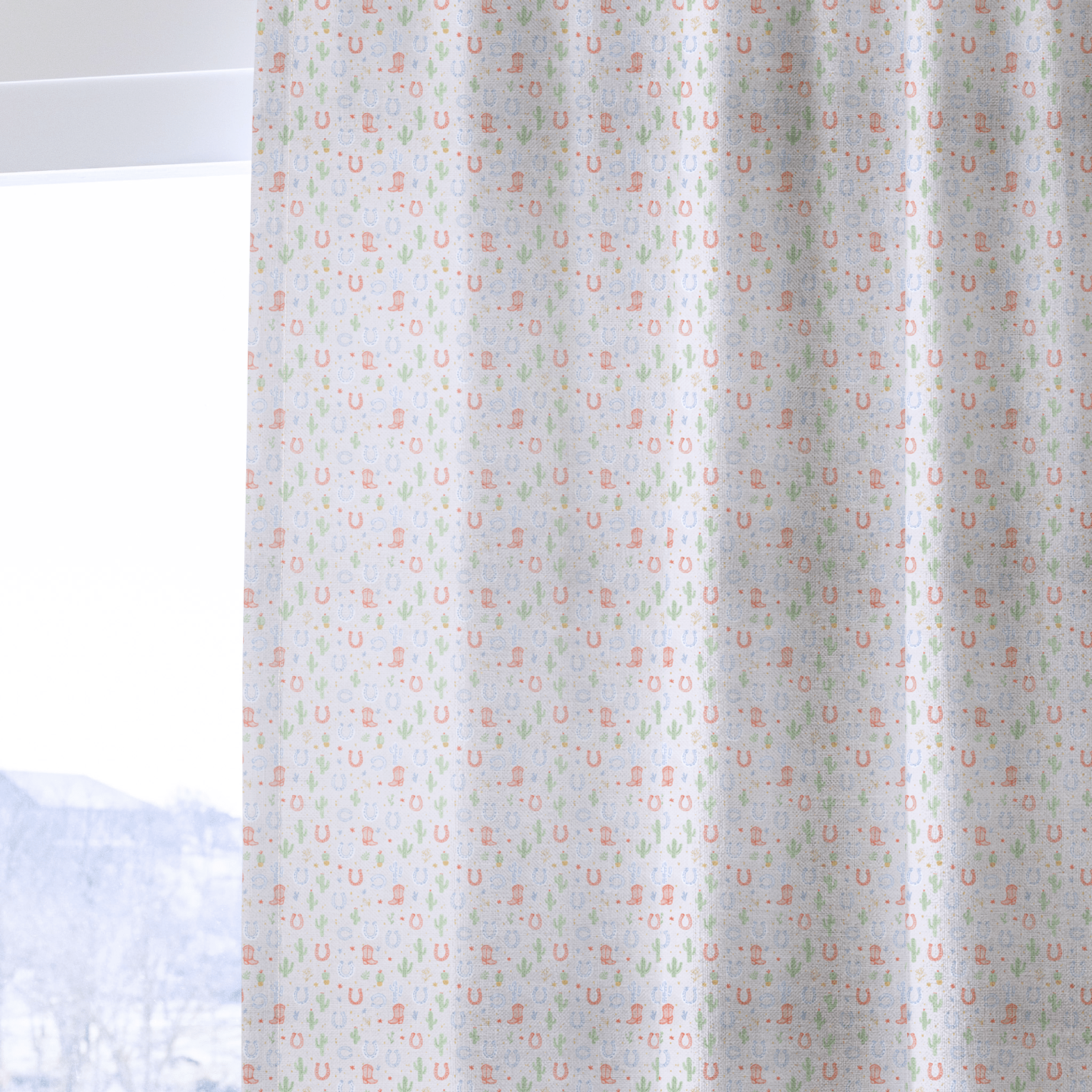 Cowboy Boots - Curtain Panel - The Drapery