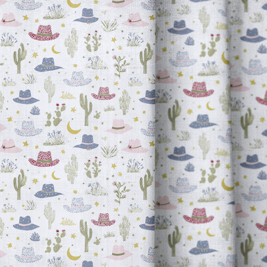 Cowboy Hats - Curtain Panel - The Drapery