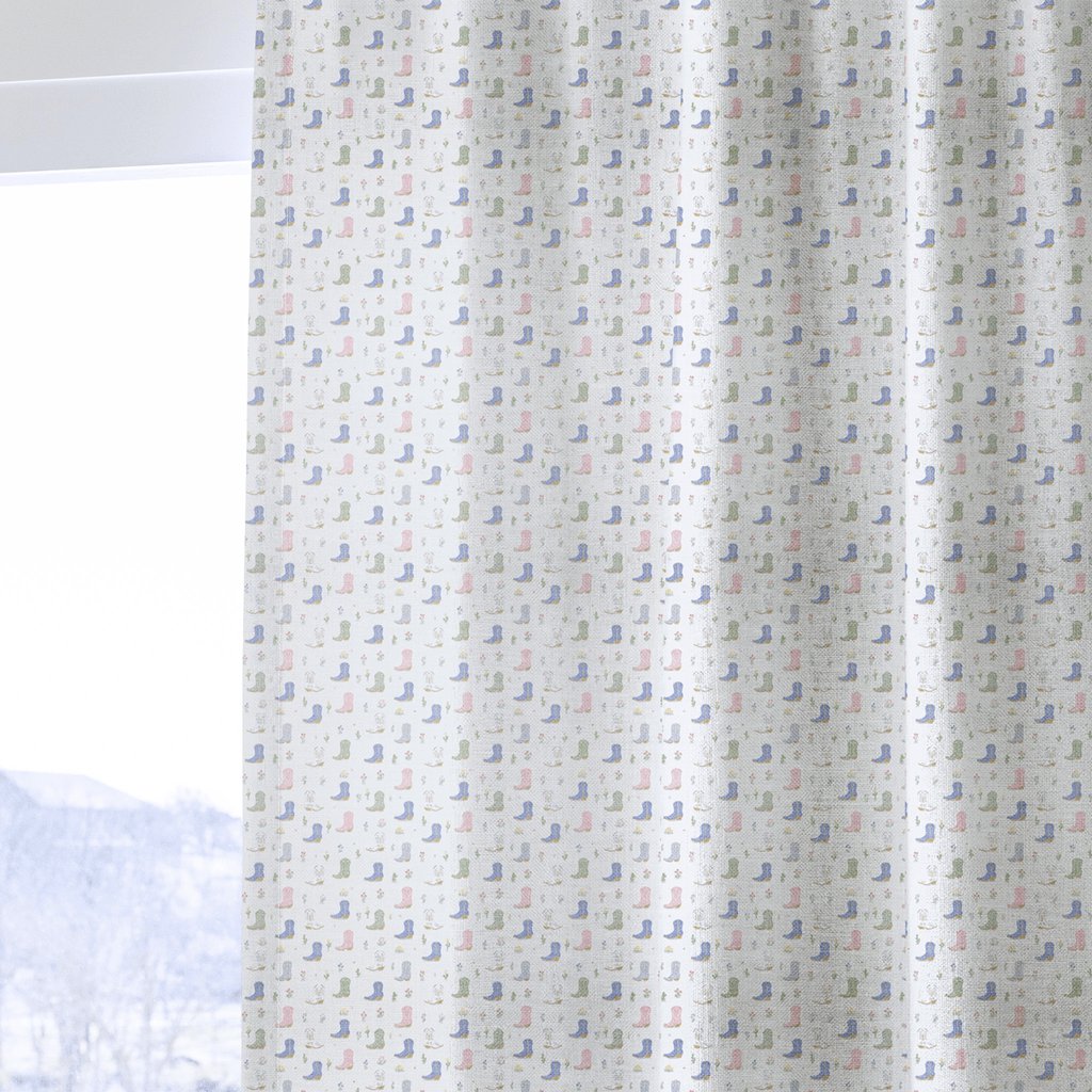 Cowgirl Boots - Curtain Panel - The Drapery