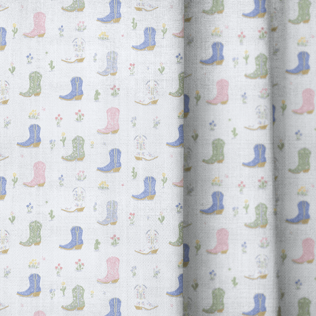 Cowgirl Boots - Curtain Panel - The Drapery