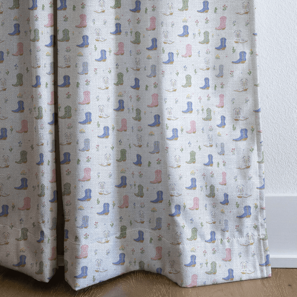 Cowgirl Boots - Curtain Panel - The Drapery