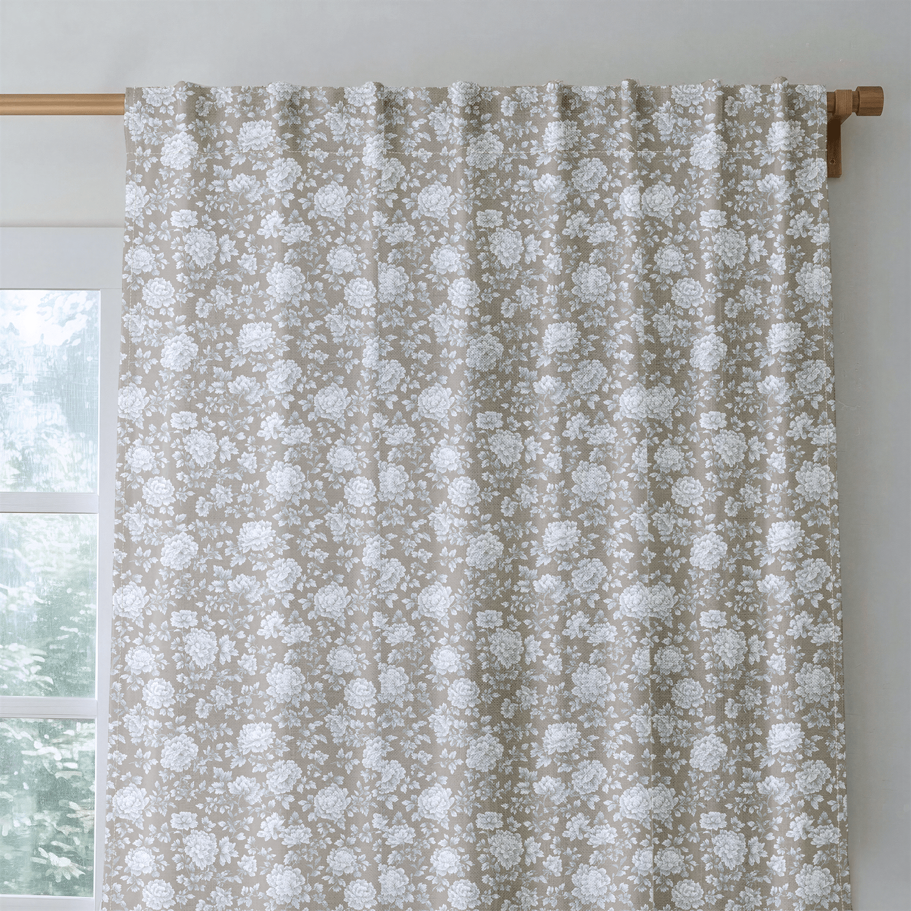Cozy Peony - Curtain Panel - The Drapery