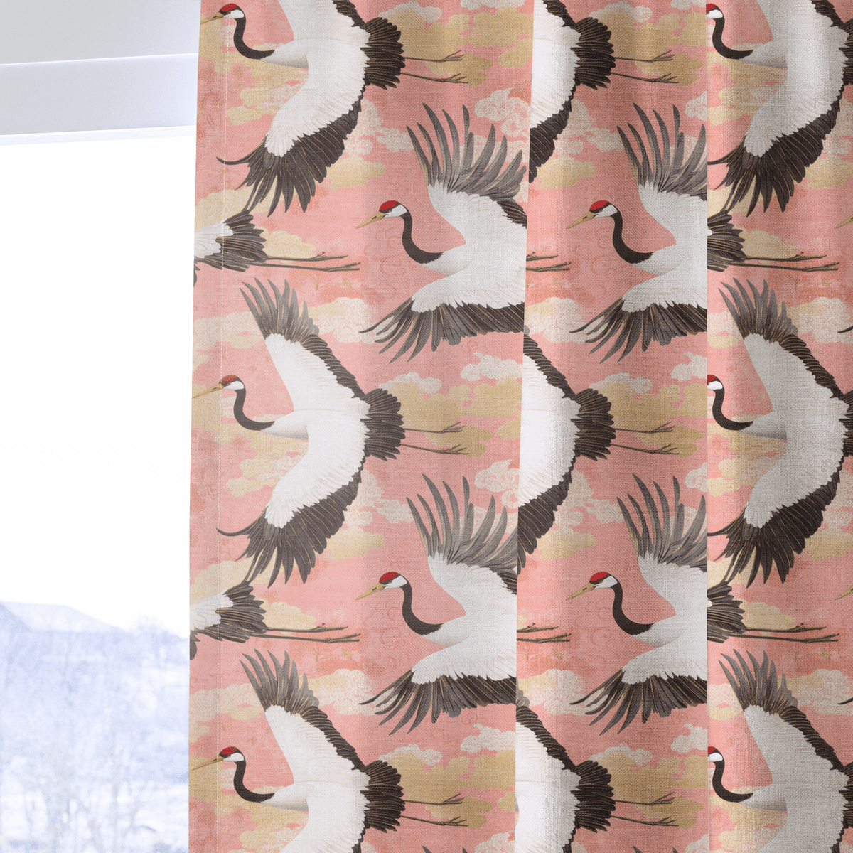 Crane Ballet - Curtain Panel - The Drapery
