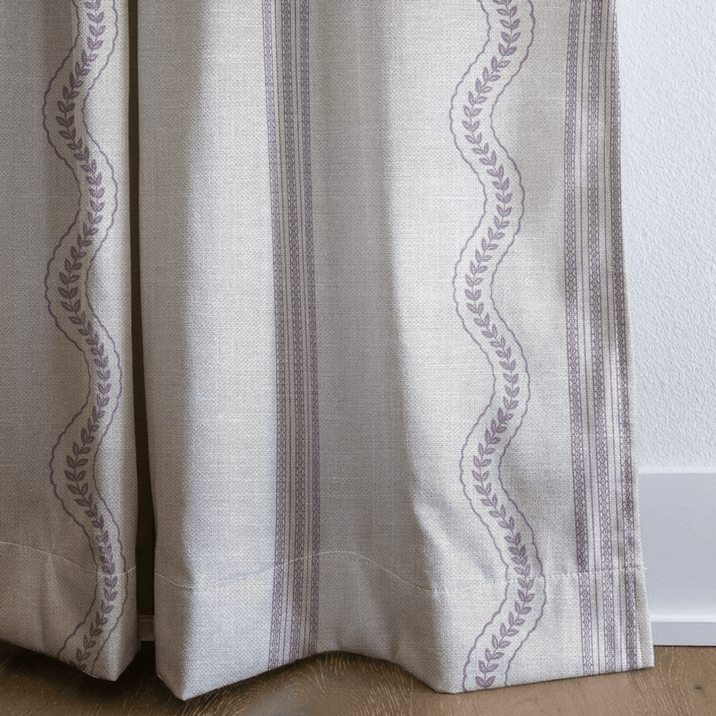 Cream and Vine (3) - Curtain Panel - The Drapery