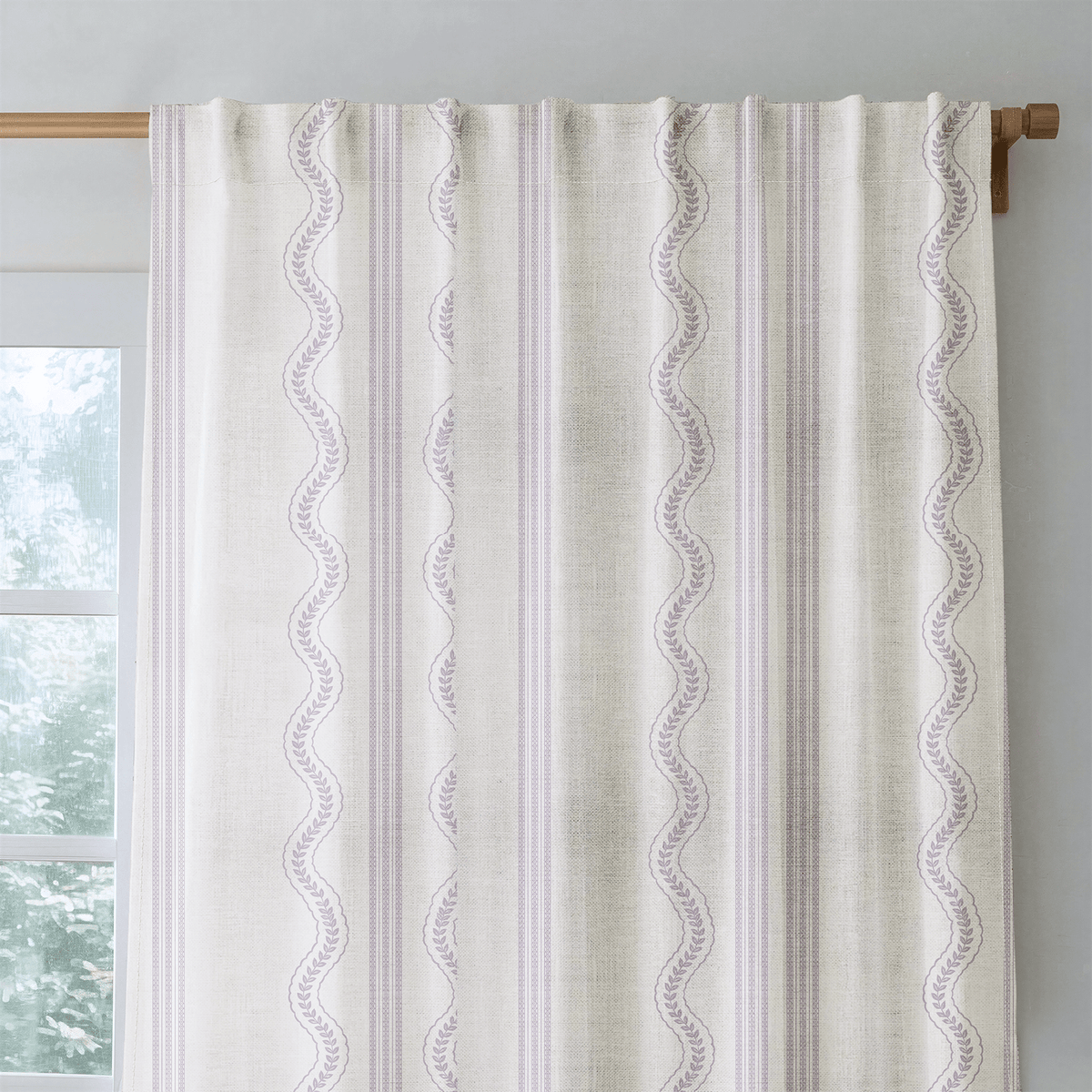 Cream and Vine (3) - Curtain Panel - The Drapery