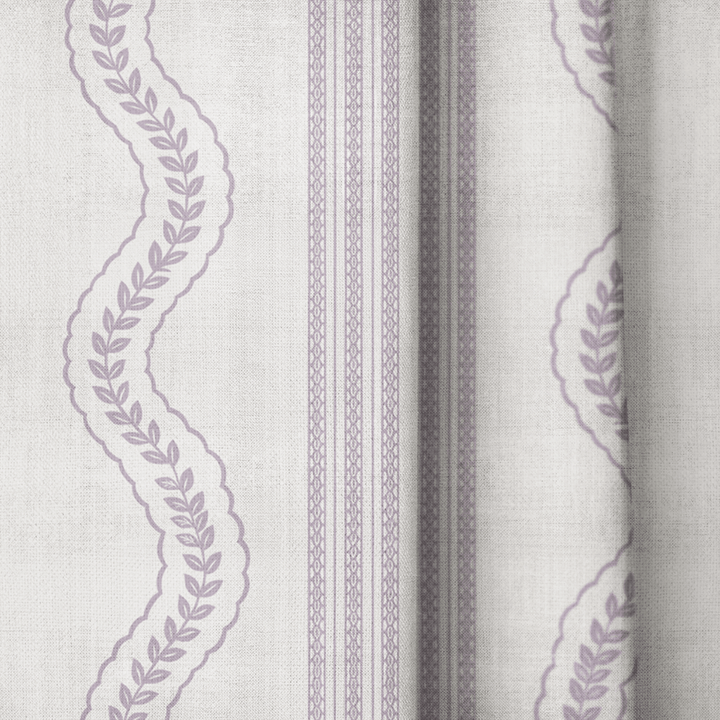 Cream and Vine (3) - Curtain Panel - The Drapery