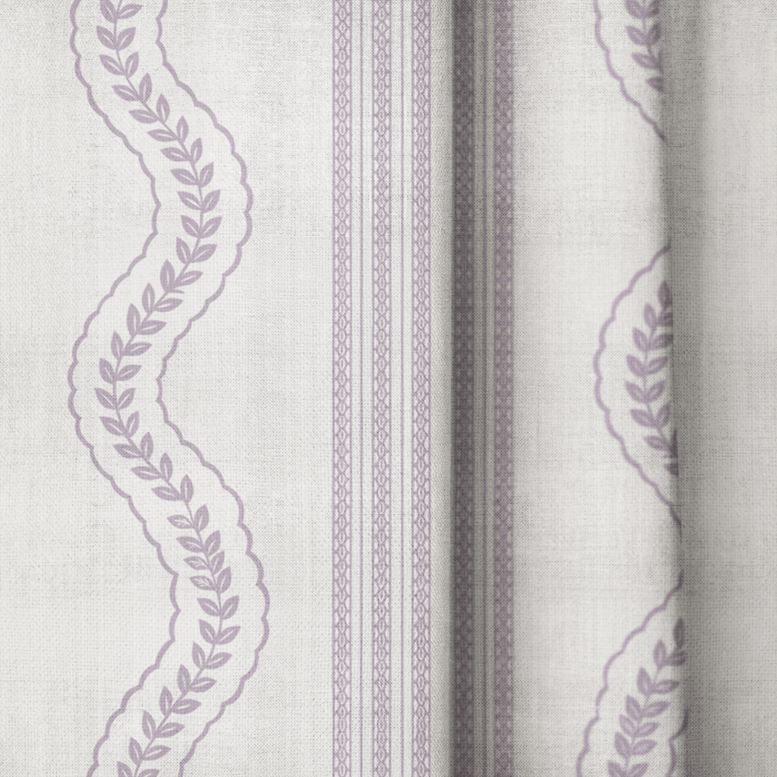 Cream and Vine (3) - Curtain Panel - The Drapery